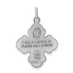 Carregar imagem no visualizador da galeria, Sterling Silver Rhodium Plated Cruciform Cross Four Way Miraculous Medal Pendant Charm
