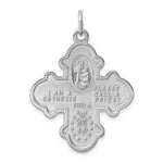 Load image into Gallery viewer, Sterling Silver Rhodium Plated Cruciform Cross Four Way Medal Pendant Charm