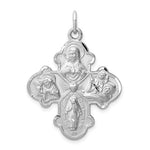 Load image into Gallery viewer, Sterling Silver Rhodium Plated Cruciform Cross Four Way Medal Pendant Charm