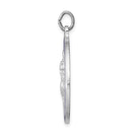 Carregar imagem no visualizador da galeria, Sterling Silver Rhodium Plated Enamel Saint Christopher Oval Medallion Pendant Charm Personalized Engraved Monogram