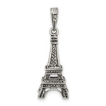 Load image into Gallery viewer, Sterling Silver Paris Eiffel Tower 3D Pendant Charm
