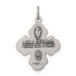 Carica l'immagine nel visualizzatore di Gallery, Sterling Silver Cruciform Cross Four Way Miraculous Medal Antique Style Pendant Charm