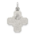 Load image into Gallery viewer, Sterling Silver Cruciform Cross Four Way Miraculous Medal Pendant Charm