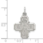 Load image into Gallery viewer, Sterling Silver Cruciform Cross Four Way Miraculous Medal Pendant Charm