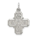 Load image into Gallery viewer, Sterling Silver Cruciform Cross Four Way Miraculous Medal Pendant Charm