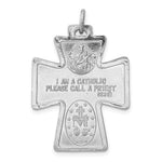 Indlæs billede til gallerivisning Sterling Silver Rhodium Plated Cruciform Cross Four Way Medal Pendant Charm