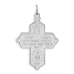 Załaduj obraz do przeglądarki galerii, Sterling Silver Rhodium Gold Plated Cruciform Cross Four Way Medal Pendant Charm