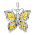 Charger l'image dans la galerie, Sterling Silver Enamel Yellow Butterfly Pendant Charm