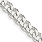 Indlæs billede til gallerivisning Sterling Silver Rhodium Plated 7mm Curb Bracelet Anklet Choker Necklace Pendant Chain