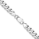 Załaduj obraz do przeglądarki galerii, Sterling Silver Rhodium Plated 7.5mm Curb Bracelet Anklet Choker Necklace Pendant Chain