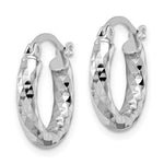 Kép betöltése a galériamegjelenítőbe: Sterling Silver Diamond Cut Classic Round Hoop Earrings 16mm x 3mm