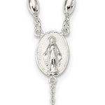 Afbeelding in Gallery-weergave laden, Sterling Silver Crucifix Cross Blessed Virgin Mary Bead Rosary Necklace