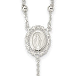將圖片載入圖庫檢視器 Sterling Silver Crucifix Cross Blessed Virgin Mary Bead Rosary Necklace