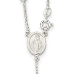 將圖片載入圖庫檢視器 Sterling Silver Crucifix Cross Blessed Virgin Mary Bead Rosary Necklace