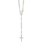 將圖片載入圖庫檢視器 Sterling Silver Crucifix Cross Blessed Virgin Mary Bead Rosary Necklace