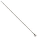 Cargar imagen en el visor de la galería, Reflection Sterling Silver Snake Chain Bracelet Necklace 3mm Hinged Clasp for Beads Charms