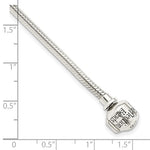 Cargar imagen en el visor de la galería, Reflection Sterling Silver Snake Chain Bracelet Necklace 3mm Hinged Clasp for Beads Charms