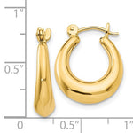 Carregar imagem no visualizador da galeria, 14K Yellow Gold Classic Polished Hoop Earrings