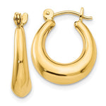 Carregar imagem no visualizador da galeria, 14K Yellow Gold Classic Polished Hoop Earrings