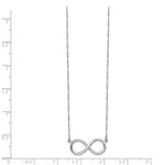 Ladda upp bild till gallerivisning, 14k White Gold Infinity Symbol Charm Singapore Twisted Chain Necklace Regular price