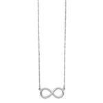 Ladda upp bild till gallerivisning, 14k White Gold Infinity Symbol Charm Singapore Twisted Chain Necklace Regular price