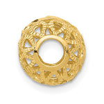 Load image into Gallery viewer, 14K Yellow Gold Diamond Cut Ball Bead Chain Slide Pendant Charm