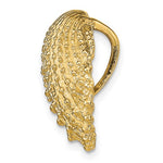 Load image into Gallery viewer, 14k Yellow Gold Seashell Clam Scallop Shell Chain Slide Pendant Charm