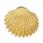 Load image into Gallery viewer, 14k Yellow Gold Seashell Clam Scallop Shell Chain Slide Pendant Charm