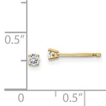 Załaduj obraz do przeglądarki galerii, 14K Yellow Gold 1/10 ct Diamond Stud Push On Post Earrings
