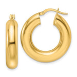 Afbeelding in Gallery-weergave laden, 14K Yellow Gold Classic Round Hoop Earrings 26mm x 6mm