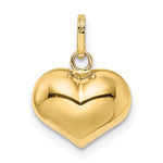 Carregar imagem no visualizador da galeria, 14k Yellow Gold Puffed Heart 3D Small Pendant Charm