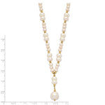 이미지를 갤러리 뷰어에 로드 , 14k Yellow Gold Freshwater Cultured Pearl Lariat Y Necklace