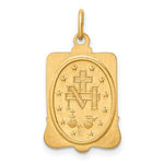 Carregar imagem no visualizador da galeria, 14k Yellow Gold Blessed Virgin Mary Miraculous Medal Rectangle Pendant Charm