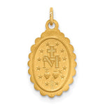 Carregar imagem no visualizador da galeria, 14k Yellow Gold Blessed Virgin Mary Miraculous Medal Oval Scalloped Edge Small Pendant Charm