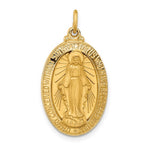 Load image into Gallery viewer, 14k Yellow Gold Blessed Virgin Mary Miraculous Medal Oval Pendant Charm