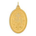 Kép betöltése a galériamegjelenítőbe: 14k Yellow Gold Blessed Virgin Mary Miraculous Medal Oval Large Pendant Charm
