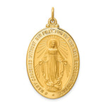 Kép betöltése a galériamegjelenítőbe: 14k Yellow Gold Blessed Virgin Mary Miraculous Medal Oval Large Pendant Charm