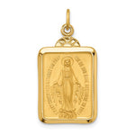 Carica l'immagine nel visualizzatore di Gallery, 14k Yellow Gold Blessed Virgin Mary Miraculous Medal Rectangle Pendant Charm