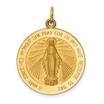 Załaduj obraz do przeglądarki galerii, 14k Yellow Gold Blessed Virgin Mary Miraculous Medal Round Pendant Charm