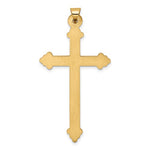 Ladda upp bild till gallerivisning, 14k Yellow Gold Cross with Hearts Large Pendant Charm
