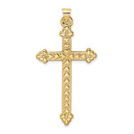 Ladda upp bild till gallerivisning, 14k Yellow Gold Cross with Hearts Large Pendant Charm