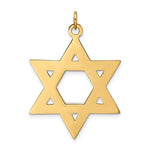 Lade das Bild in den Galerie-Viewer, 14k Yellow Gold Star of David Textured Pendant Charm