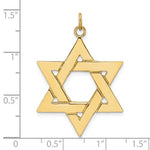 Lade das Bild in den Galerie-Viewer, 14k Yellow Gold Star of David Large Pendant Charm