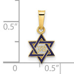 Załaduj obraz do przeglądarki galerii, 14k Yellow Gold Enamel Star of David Pendant Charm