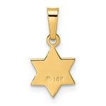 Afbeelding in Gallery-weergave laden, 14k Yellow Gold Star of David Small Petite Pendant Charm