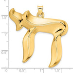 Charger l'image dans la galerie, 14K Yellow Gold Large Chai Symbol Pendant Charm