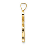 Load image into Gallery viewer, 14K Yellow Gold Chai Symbol Textured Pendant Charm