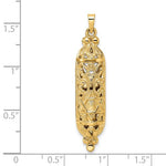 Carica l'immagine nel visualizzatore di Gallery, 14k Yellow Gold Mezuzah Star of David Pendant Charm