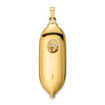 Lade das Bild in den Galerie-Viewer, 14K Yellow Gold Enamel Mezuzah with Star of David Pendant Charm