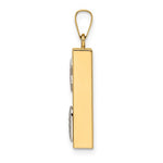 Ladda upp bild till gallerivisning, 14k Gold Two Tone Mezuzah Star of David Torah Pendant Charm